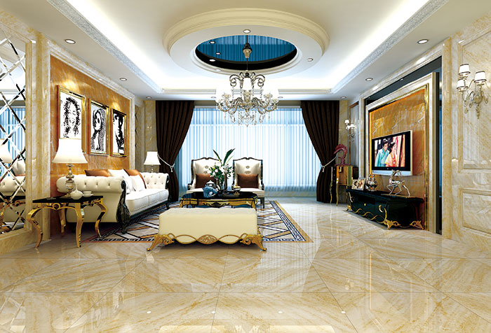 pp电子瓷砖客厅KWP68017-KWS68016成效图