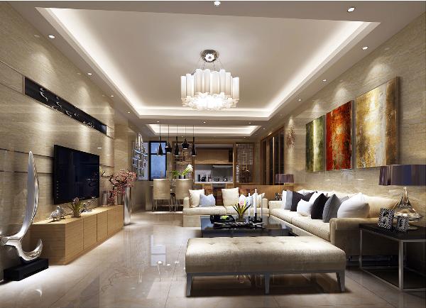 pp电子大理石瓷砖黄洞石KYP8021瓷砖客厅成效图