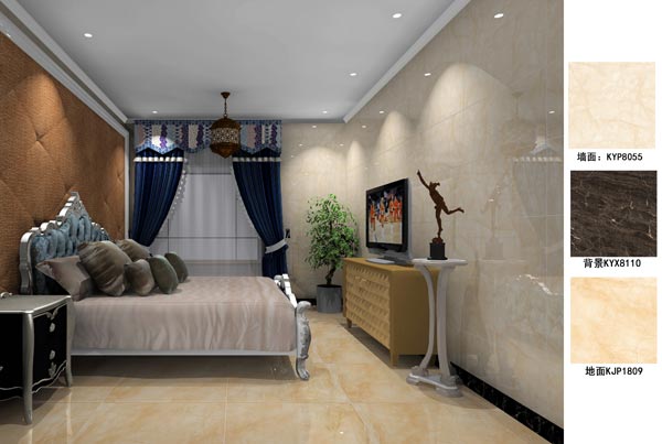 陶瓷一线品牌pp电子瓷砖卧室成效图