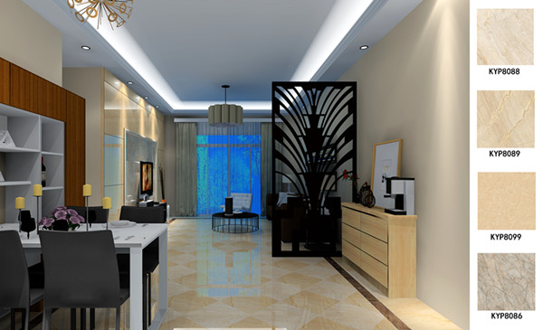 pp电子瓷砖利用成效：佛山季园和府115方现代风格户型装建成效鉴赏