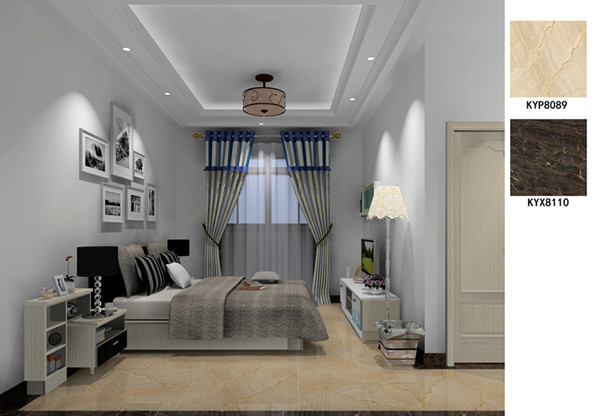 pp电子瓷砖利用成效：佛山季园和府115方现代风格户型装建成效鉴赏