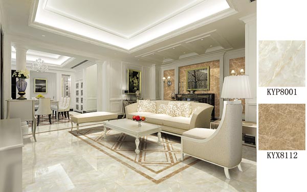陶瓷一线品牌pp电子瓷砖美式客厅成效图