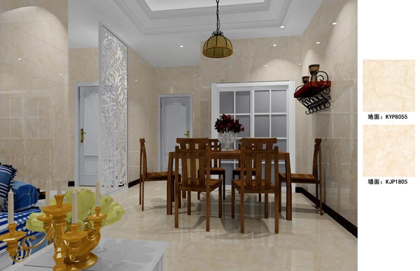 pp电子瓷砖利用成效：徐州开元翡翠湾D户型装建成效鉴赏