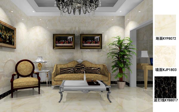 pp电子瓷砖利用成效：徐州开元翡翠湾E户型装建成效鉴赏