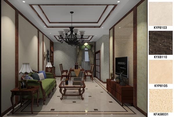 pp电子瓷砖利用成效：大沥碧桂园·华府01户型装建成效鉴赏