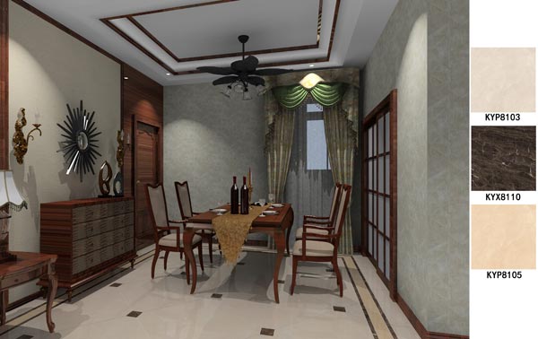 pp电子瓷砖利用成效：大沥碧桂园·华府01户型装建成效鉴赏