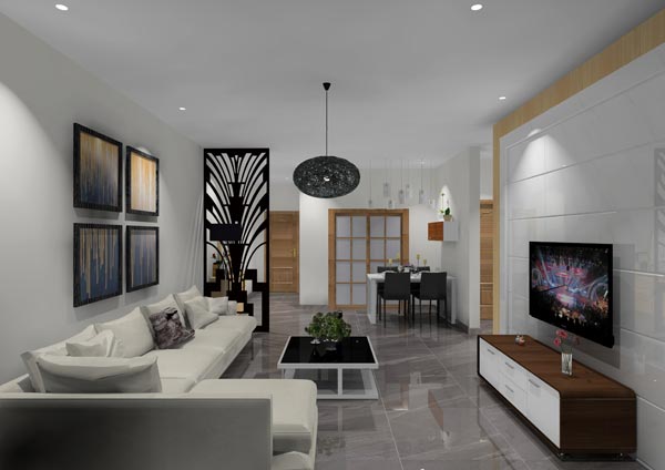 pp电子家装：佛山灯湖华府90㎡现代简约装建成效鉴赏