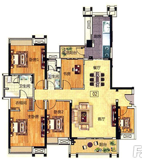 新中式风格将现代元素和传统元素结合在一路，以现代人的审美需要来打造富有传统韵味的事物，让传统艺术在当今社会得到相宜的体现。本单元很奇妙的使用了9面通体大理石瓷砖罗马砂岩系列KA9M001浅灰，不起眼的灰色，内敛而蕴藉，与改进后的中式家具美满搭配，整个空间经典而典雅的复古风情，同时具备着现代的时尚感！