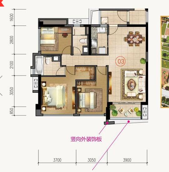pp电子家装：佛山合景新鸿基·泷景110㎡简约现代装建成效鉴赏