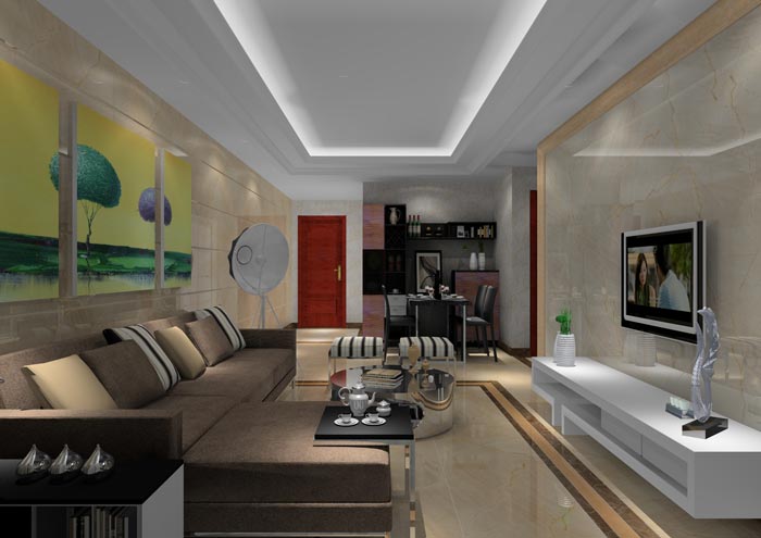 pp电子家装：佛山丹灶桂丹颐景园74㎡简约现代装建成效鉴赏