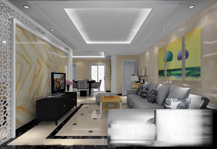 pp电子家装：井冈山和谐家园安设幼区130㎡现代风格装建鉴赏