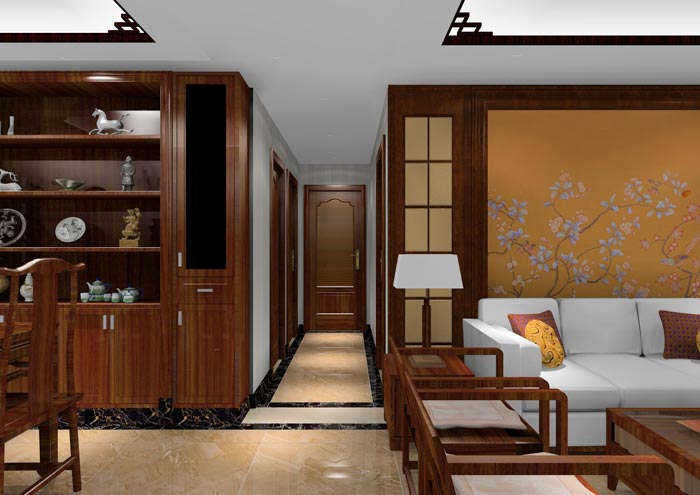 pp电子家装：佛山狮山上林苑90㎡中式风格装建鉴赏