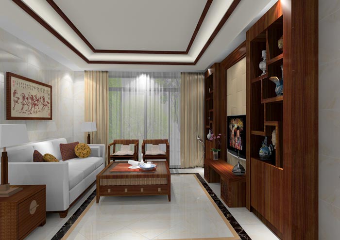 pp电子家装：佛山龙湖春江名城98㎡的中式风格装建鉴赏