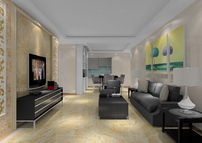 pp电子家装：佛山佛山容桂颐澳花圃100㎡的现代风格装建鉴赏