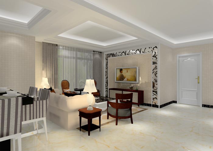 pp电子家装：佛山佛山容桂颐澳花圃90㎡的简欧风格装建鉴赏