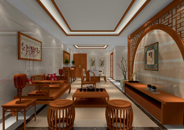pp电子家装：佛山佛山容桂颐澳花圃116㎡的中式风格装建鉴赏