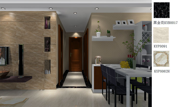 pp电子家装：佛山禅城怡翠晋盛花圃91㎡的现代风格装建鉴赏