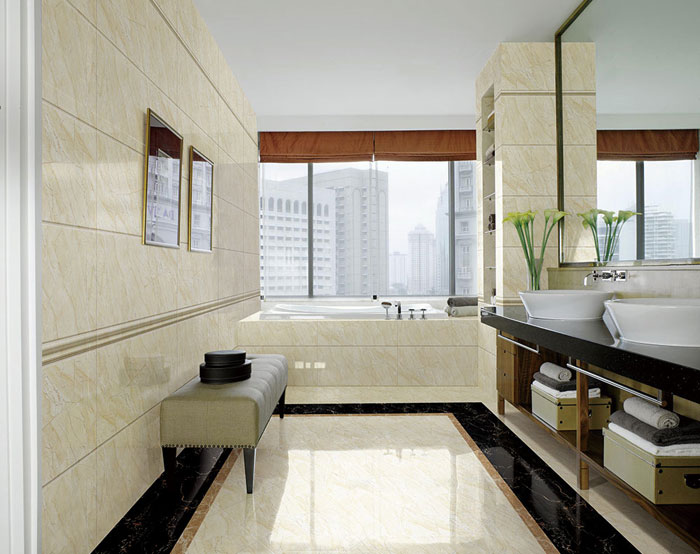 现代装璜中，瓷砖已然不止是装璜资料了，选好瓷砖不仅能够免去装建后顾之忧，更能使家居空间设计感油然而生。卫生间作为家居空间尤为沉要的处所，若何选择瓷砖是评价卫生间曲直的重要阐发。