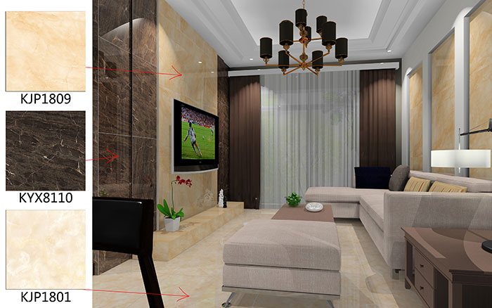 佛山美的花湾城装建案例客厅成效图